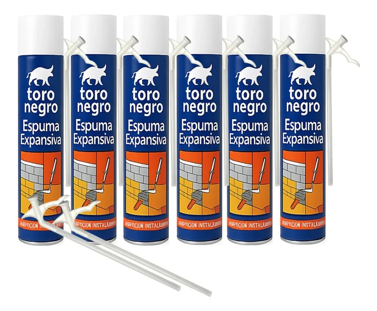 Espuma Expansiva Poliuretano Sellador Aislante 750 Ml Pack 6