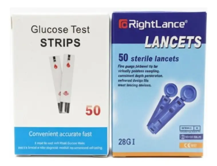 Kit Tiras Reactivas Glucosa + Lancetas Estériles Medidor