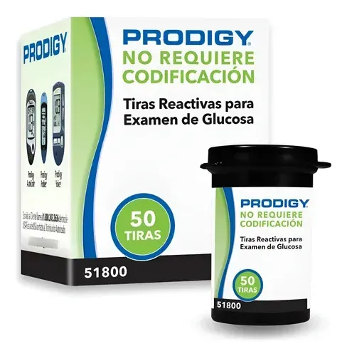 100 Tiras Reactivas Para Examen De Glucosa Prodigy