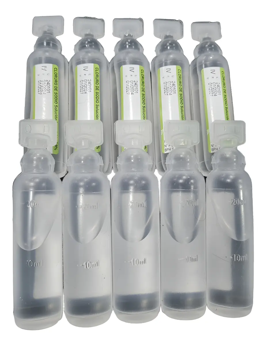 Pack 10 Unidades Suero Fisiológico 20 Ml Hidrata Limpia